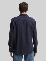 TOM TAILOR Herren Regular Fit Hemd in Melange-Optik, blau, Meliert – Bild 5