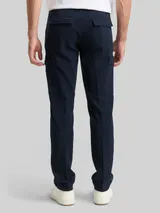 TOM TAILOR Herren TTTAPERED Cargo Hose, blau, Uni – Bild 5