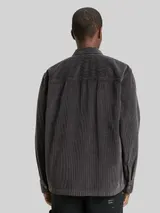 TOM TAILOR DENIM Herren Overshirt aus Cord, schwarz, Uni – Bild 5