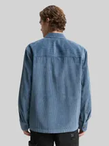 TOM TAILOR DENIM Herren Overshirt aus Cord, blau, Uni – Bild 5