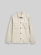 TOM TAILOR DENIM Herren Overshirt aus Cord, weiß, Uni – Bild 3