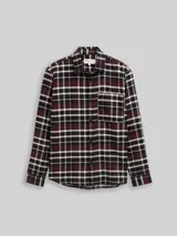 TOM TAILOR DENIM Herren Relaxed Fit Hemd mit Karomuster, schwarz, Kariert – Bild 3