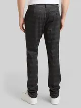 TOM TAILOR DENIM Herren TTSLIM Chino Hose, schwarz, Kariert – Bild 5