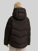 TOM TAILOR Damen Puffer-Jacke mit Kapuze, schwarz, Uni – Bild 5