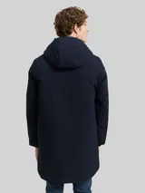 TOM TAILOR DENIM Herren Parka mit wasserabweisender Funktion, blau, Uni – Bild 5