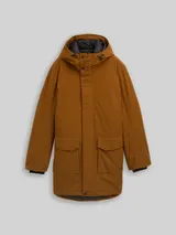 TOM TAILOR DENIM Herren Parka mit wasserabweisender Funktion, braun, Uni – Bild 3