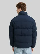 TOM TAILOR DENIM Herren Lightweight Pufferjacke mit Stehkragen, blau, Uni – Bild 5