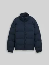 TOM TAILOR DENIM Herren Lightweight Pufferjacke mit Stehkragen, blau, Uni – Bild 3