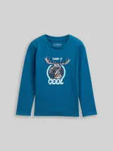 TOM TAILOR Jungen Langarmshirt mit Wendepailletten, grün, Uni – Bild 3