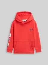 TOM TAILOR Jungen Oversize Hoodie Sweatshirt, rot, Uni – Bild 3