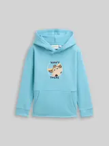 TOM TAILOR Jungen Oversize Hoodie Sweatshirt, blau, Uni – Bild 3