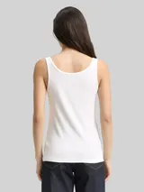 TOM TAILOR Damen Basic Slim Fit Top, weiß, Uni – Bild 5