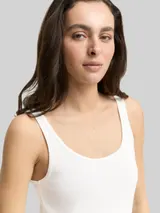 TOM TAILOR Damen Basic Slim Fit Top, weiß, Uni – Bild 6
