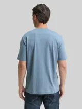 TOM TAILOR Herren T-Shirt mit Print, blau, Uni – Bild 5