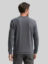 TOM TAILOR Herren Langarmshirt mit Logo-Badge, blau, Meliert – Bild 5