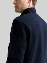 TOM TAILOR Herren Troyer Sweatshirt mit Ärmeltasche, blau, Uni – Bild 6