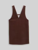 TOM TAILOR DENIM Damen Mini-Kleid aus Samt, braun, Uni – Bild 3