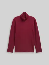 TOM TAILOR Herren Basic Rollkragenshirt, rot, Uni – Bild 3