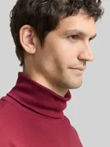 TOM TAILOR Herren Basic Rollkragenshirt, rot, Uni – Bild 6