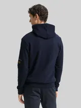 TOM TAILOR Herren Hoodie Sweatshirt mit Taschen, blau, Uni – Bild 5