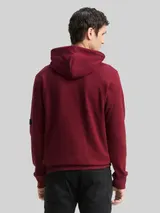 TOM TAILOR Herren Hoodie Sweatshirt mit Taschen, rot, Uni – Bild 5