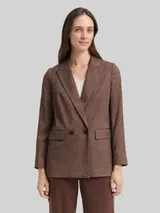 TOM TAILOR Damen Loose Fit Blazer, braun, Meliert – Bild 4