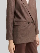 TOM TAILOR Damen Loose Fit Blazer, braun, Meliert – Bild 6