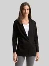 TOM TAILOR Damen Loose Fit Blazer mit Glitzer-Effekt, grau, Nadelstreifen – Bild 4