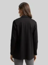 TOM TAILOR Damen Loose Fit Blazer mit Glitzer-Effekt, grau, Nadelstreifen – Bild 5