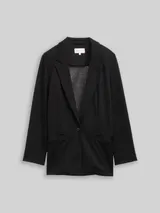 TOM TAILOR Damen Loose Fit Blazer mit Glitzer-Effekt, grau, Nadelstreifen – Bild 3
