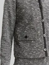 TOM TAILOR Damen Regular Fit Bouclé Jacke, schwarz, Meliert – Bild 6