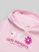 TOM TAILOR Mädchen Hoodie Sweatshirt mit Wendepailletten, rosa, Uni – Bild 4