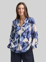 TOM TAILOR Damen Bluse mit Muster, blau, Gemustert – Bild 4