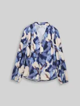 TOM TAILOR Damen Bluse mit Muster, blau, Gemustert – Bild 3
