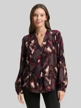 TOM TAILOR Damen Bluse mit Muster, braun, Gemustert – Bild 4