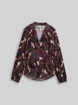 TOM TAILOR Damen Bluse mit Muster, braun, Gemustert – Bild 3