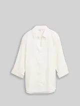 TOM TAILOR Damen Bluse mit Streifen in Glitzer-Optik, weiß, Gestreift – Bild 3