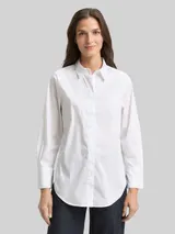 TOM TAILOR Damen Loose Fit Bluse mit Strasssteinen, weiß, Uni – Bild 4