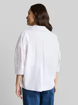 TOM TAILOR Damen Loose Fit Bluse mit Stickerei, weiß, Gepunktet – Bild 5