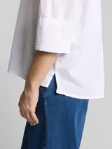 TOM TAILOR Damen Loose Fit Bluse mit Stickerei, weiß, Gepunktet – Bild 6
