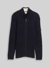 TOM TAILOR Herren Strickjacke mit Strukturmix, blau, Meliert – Bild 3