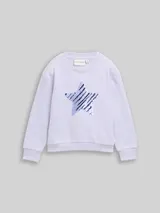 TOM TAILOR Mädchen Cropped Sweatshirt mit Wendepailletten, lila, Uni – Bild 3