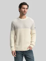 TOM TAILOR Herren Strickpullover mit Rundhalsausschnitt, grau, Meliert – Bild 4