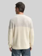 TOM TAILOR Herren Strickpullover mit Rundhalsausschnitt, grau, Meliert – Bild 5