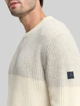 TOM TAILOR Herren Strickpullover mit Rundhalsausschnitt, grau, Meliert – Bild 6