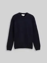 TOM TAILOR Herren Strickpullover mit Ripp-Details, blau, Meliert – Bild 3