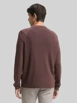 TOM TAILOR Herren Strickpullover mit Wollanteil, braun, Meliert – Bild 5