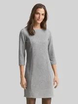 TOM TAILOR Damen Cosy Kleid mit 3/4-Arm, grau, Meliert – Bild 4