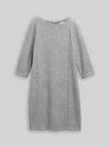 TOM TAILOR Damen Cosy Kleid mit 3/4-Arm, grau, Meliert – Bild 3