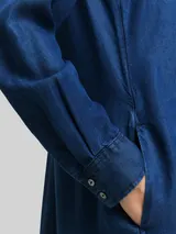TOM TAILOR Damen Jeanskleid mit Schleifen-Detail, blau, Uni – Bild 6